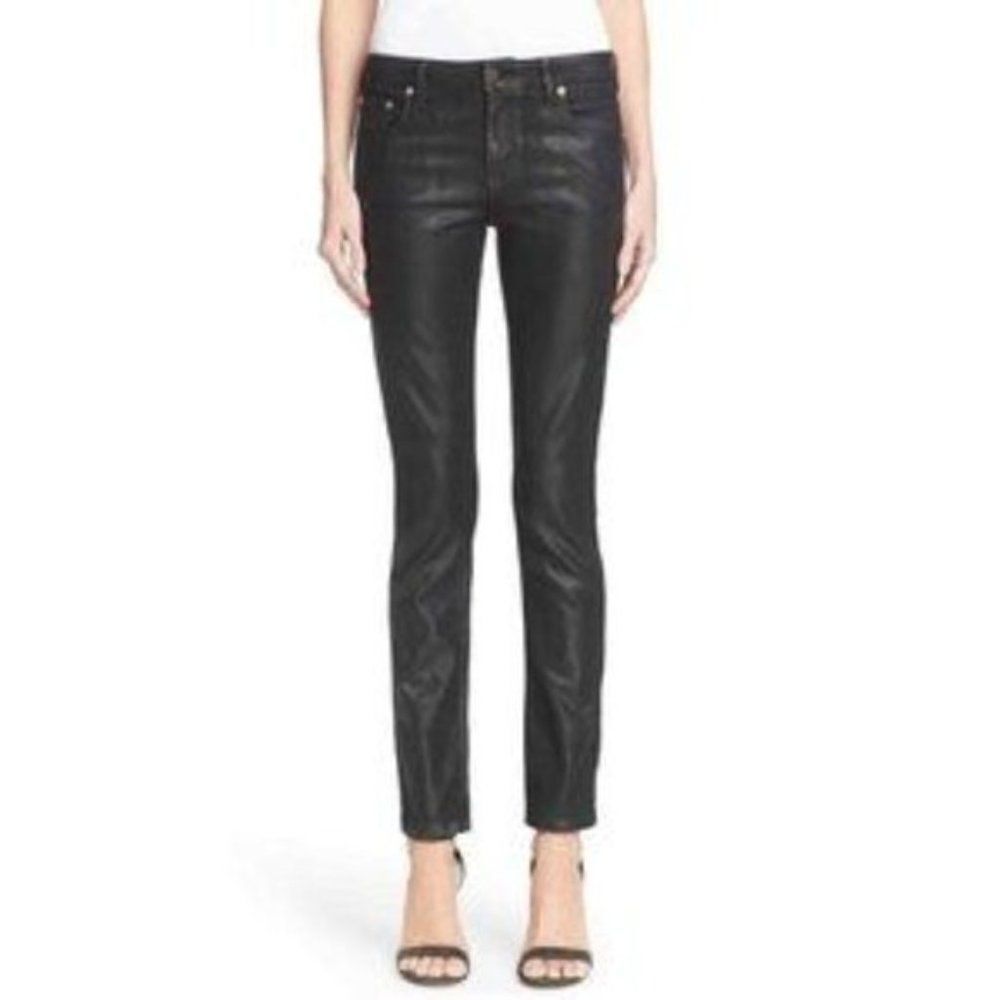NWT ROBERTO CAVALLI Coated Skinny Jeans GSJ200 46 IT